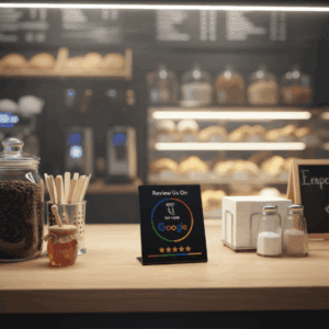 Google Review Card NFC Station (Black)