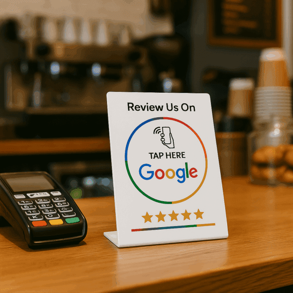 Google Review Card NFC Station (White) - Image 3
