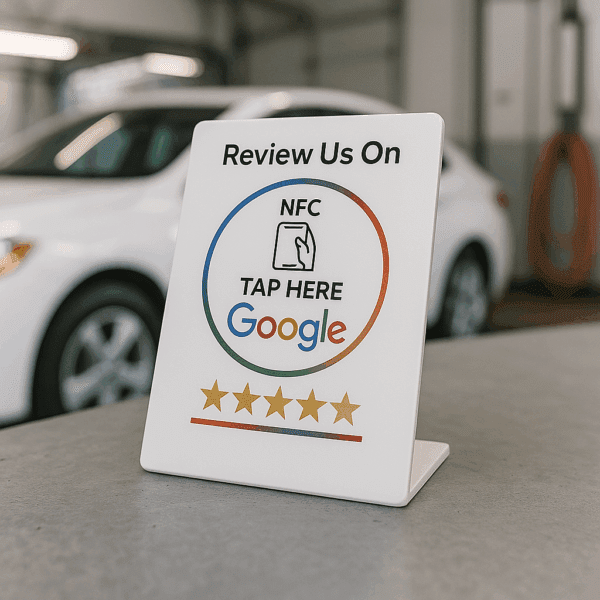 Google Review Card NFC Station (White) - Image 4
