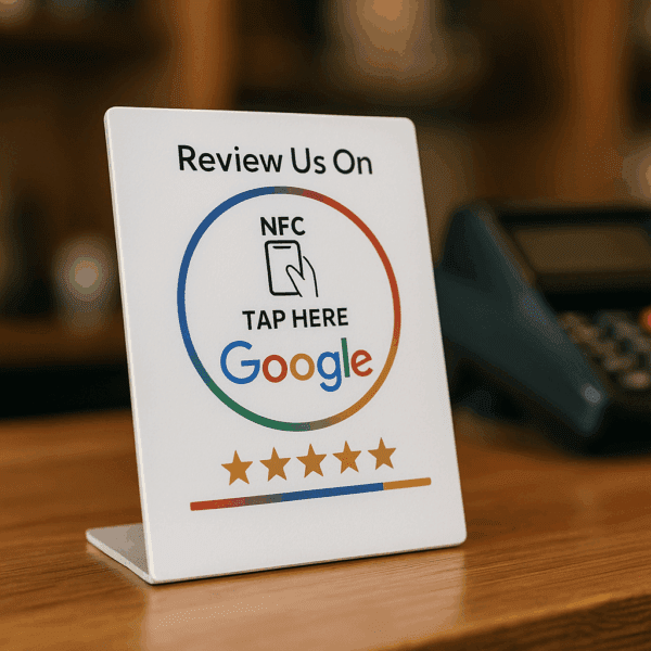 Google Review Card NFC Station (White) - Image 7