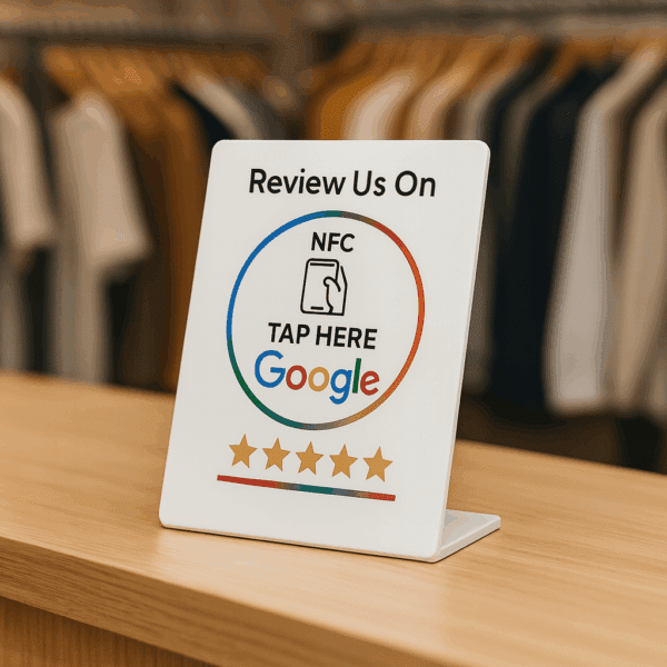 Google Review Card NFC Station (White) - Image 8