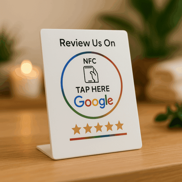 Google Review Card NFC Station (White) - Image 11
