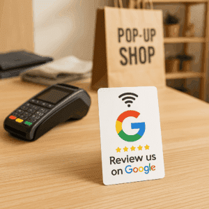 Google Review NFC Tap Card (White)