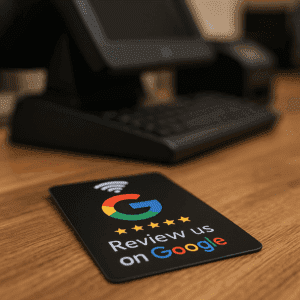 NFC Google Reviews Card Black